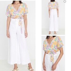 Faithfull the Brand Shirt NWT Revolve La Cole Wrap Top New M